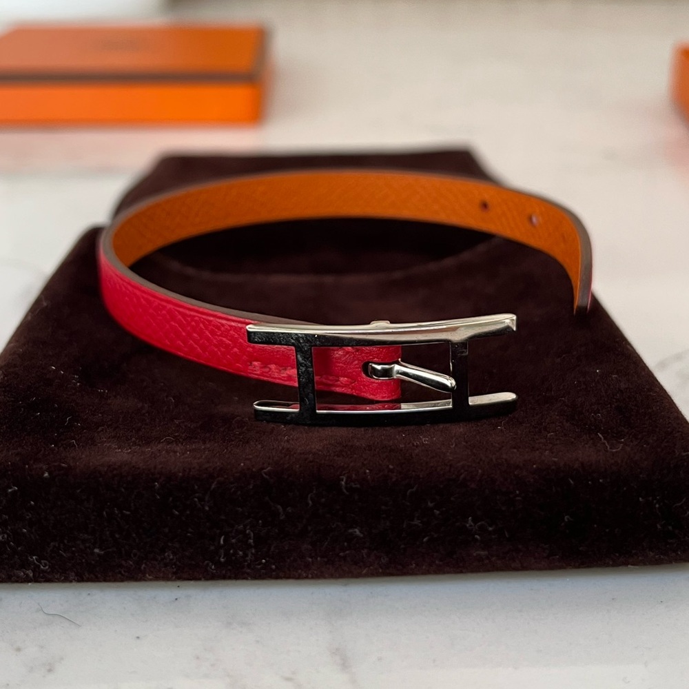HERMES Behapi Simple Tour Leather Bracelet